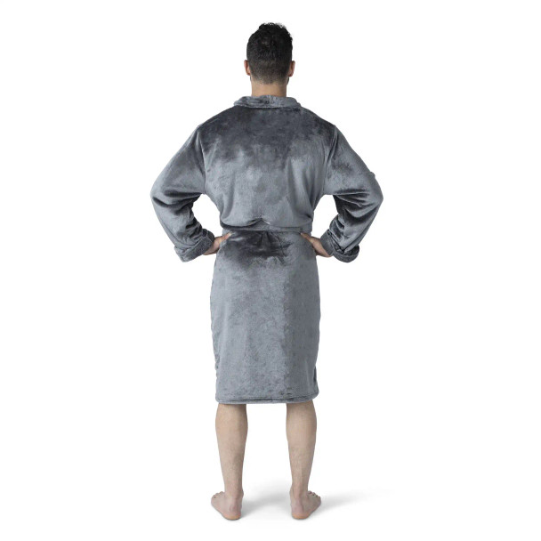 NCAA Ohio State Buckeyes Men's L/XL Silk Touch Personalized Bath Robe (Charcoal)