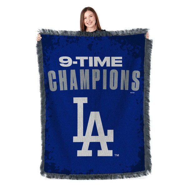 Los Angeles Dodgers 2025 MLB World Series Multi Champ Overdrive Woven Tapestry