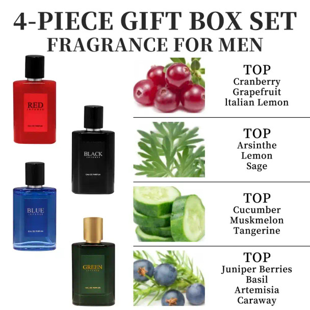 Men's Coffret 4-Piece Gift Box Set Fragrance For Men