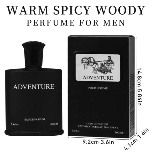 Adventure Pour Homme Cologne - Eau De Parfum Spray for Men - 3.4 Fluid Ounce