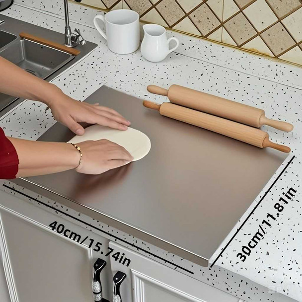 Honesty House Stainless Steel Cutting Board with Lip for Kitchen