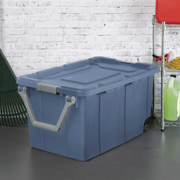 Extra Large 160 Quart Wheeled Storage Bins - Set of 2 for Home Organization