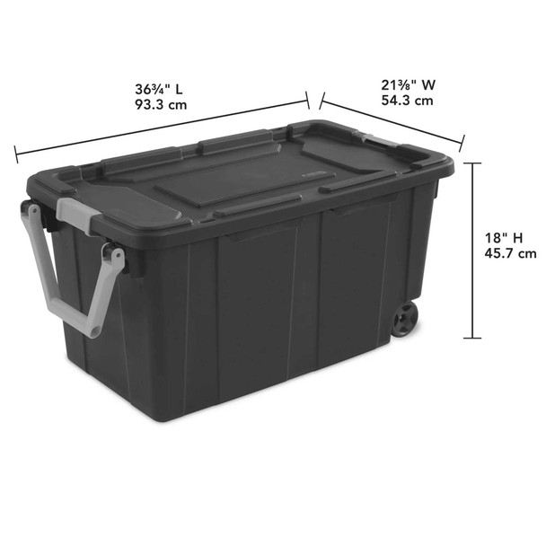 Extra Large 160 Quart Wheeled Storage Bins - Set of 2 for Home Organization