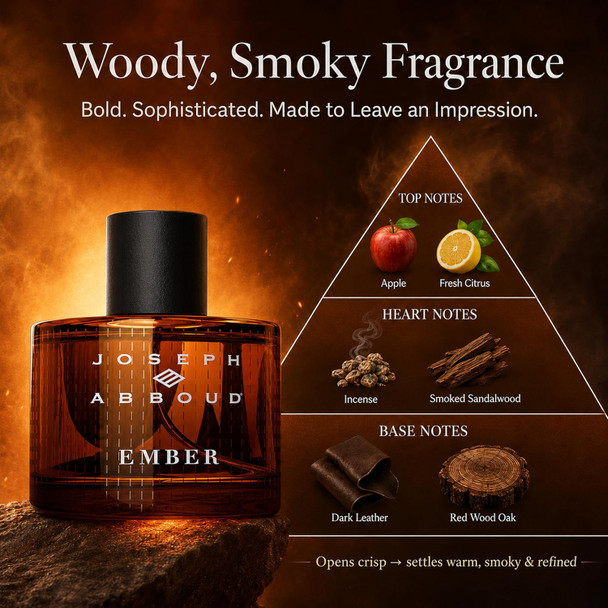 Joseph Abboud Ember Cologne by Joseph Abboud for Men Eau De Parfum Spray 3.4 Oz