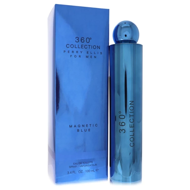 Perry Ellis 360 Collection Magnetic Blue Cologne by Perry Ellis for Men 3.4 Oz Eau De Toilette Spray