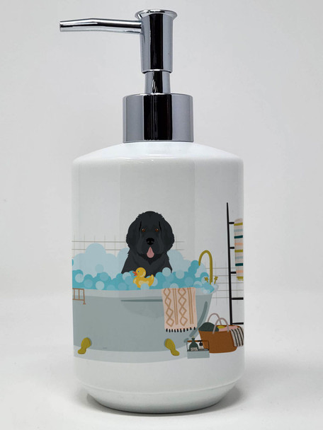 Black Newfoundland Ceramic Hand Soap Dispenser product image at NuMercy
