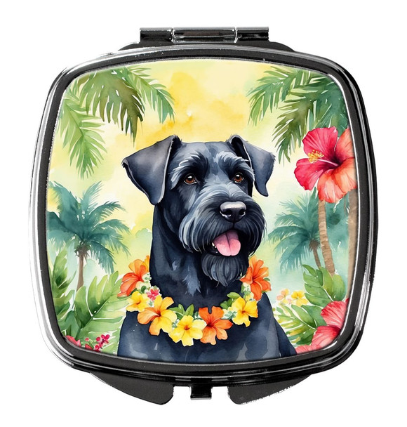Giant Schnauzer Luau Compact Decorative Travel Makeup Mirror product image at NuMercy