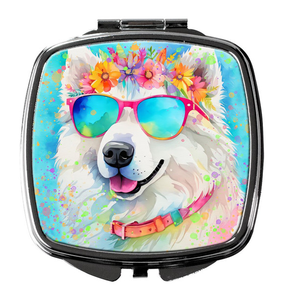 Samoyed Hippie Dawg Compact Decorative Travel Makeup Mirror DAC2548 product image at NuMercy