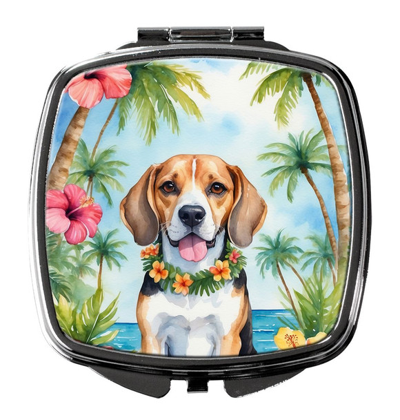 Beagle Luau Compact Decorative Travel Makeup Mirror DAC6362 product image at NuMercy