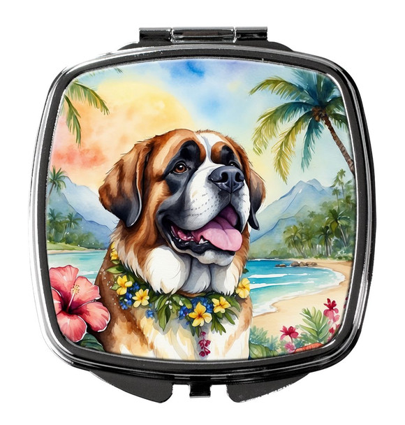 Saint Bernard Luau Compact Decorative Travel Makeup Mirror DAC6509 product image at NuMercy