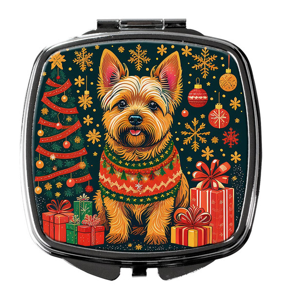 Norwich Terrier Christmas Compact Decorative Travel Makeup Mirror product image at NuMercy