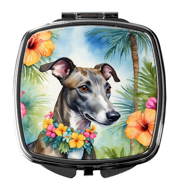 Greyhound Luau Compact Decorative Travel Makeup Mirror DAC6449 product image at NuMercy