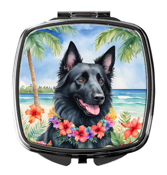 Belgian Sheepdog Luau Compact Decorative Travel Makeup Mirror product image at NuMercy