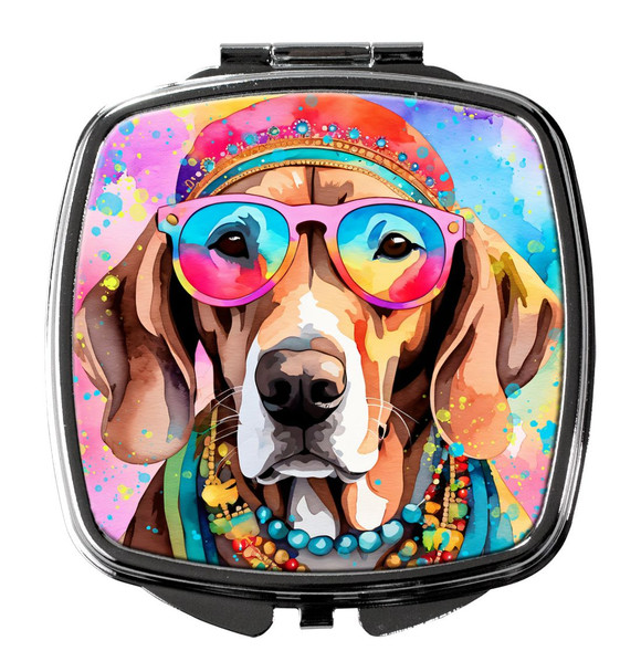 Weimaraner Hippie Dawg Compact Decorative Travel Makeup Mirror DAC2567 product image at NuMercy