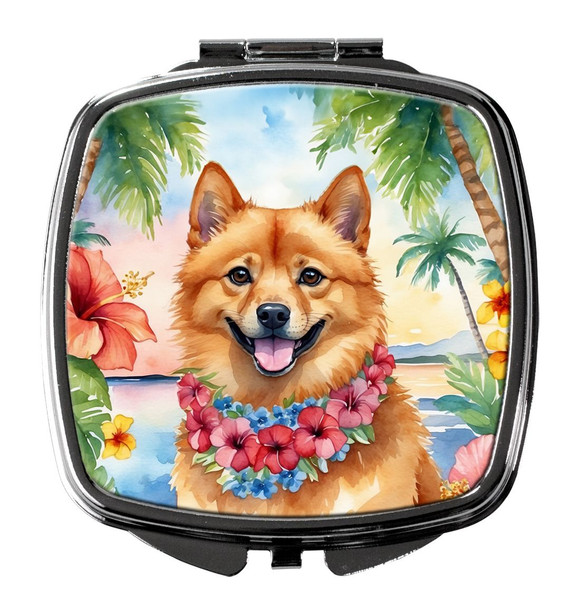 Finnish Spitz Luau Compact Decorative Travel Makeup Mirror product image at NuMercy