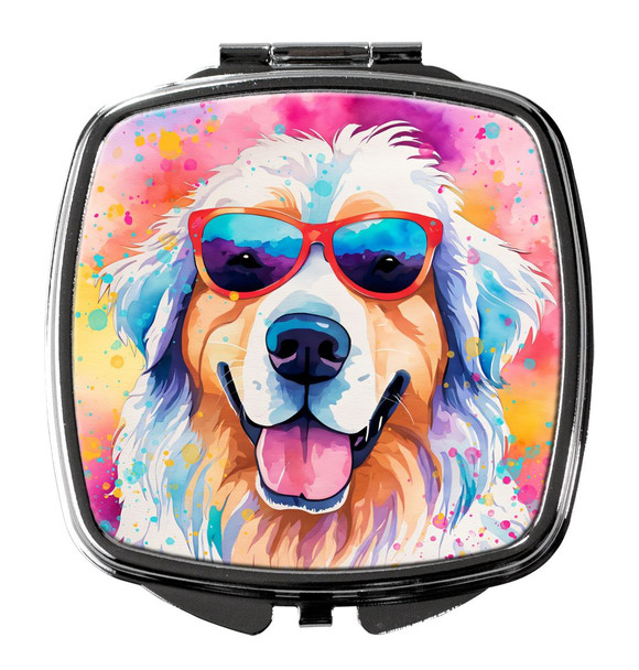 Great Pyrenees Hippie Dawg Compact Decorative Travel Makeup Mirror DAC2516 product image at NuMercy