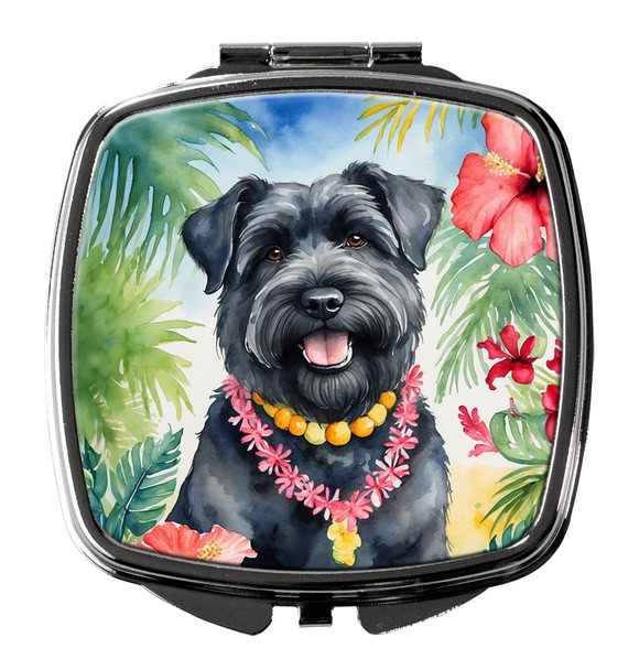 Bouvier des Flandres Luau Compact Decorative Travel Makeup Mirror product image at NuMercy
