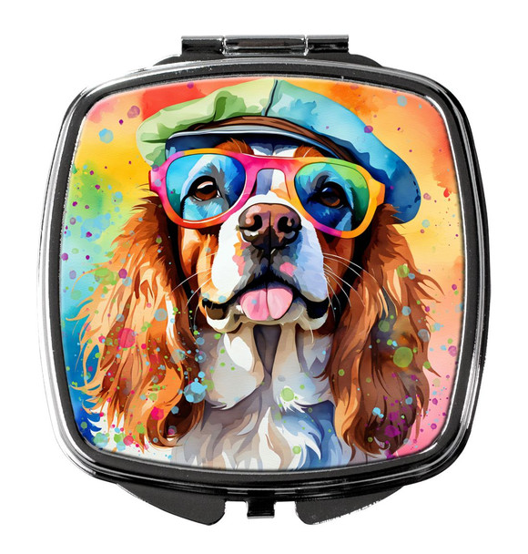Cavalier Spaniel Hippie Dawg Compact Decorative Travel Makeup Mirror DAC2485 product image at 