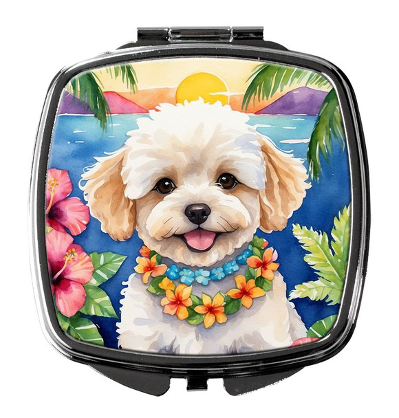 Maltipoo Luau Compact Decorative Travel Makeup Mirror product image at NuMercy