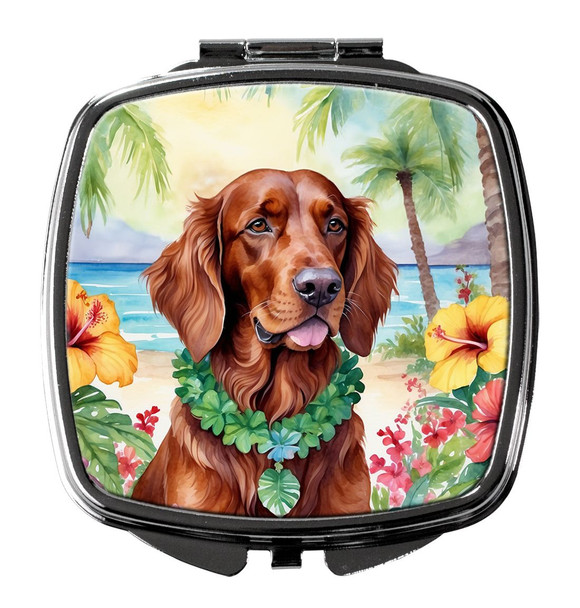 Irish Setter Luau Compact Decorative Travel Makeup Mirror product image at NuMercy