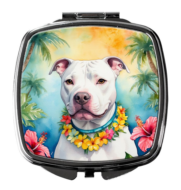 Pit Bull Terrier Luau Compact Decorative Travel Makeup Mirror DAC6489 product image at NuMercy
