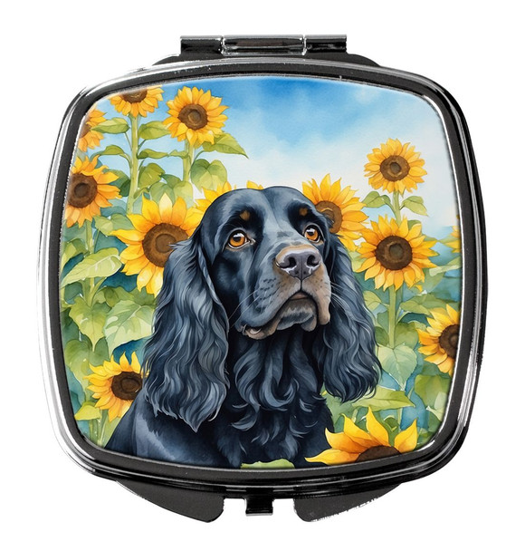 Cocker Spaniel in Sunflowers Compact Decorative Travel Makeup Mirror DAC6060 product image at NuMercy
