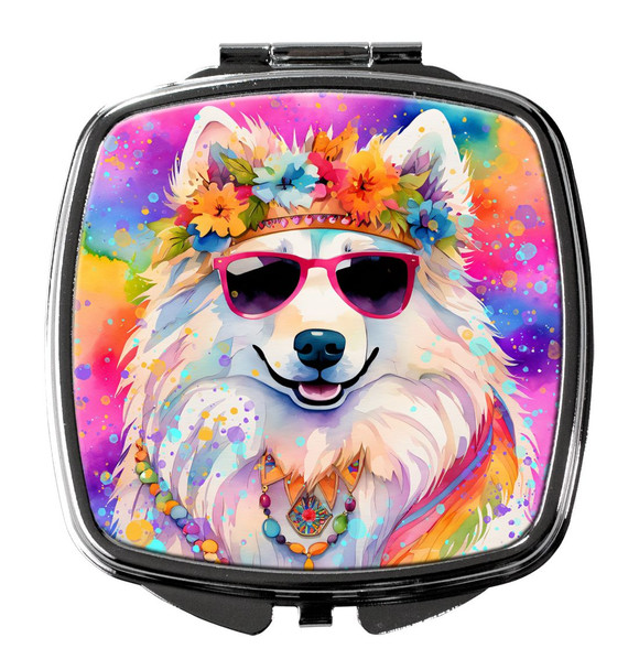 Samoyed Hippie Dawg Compact Decorative Travel Makeup Mirror DAC2550 product image at NuMercy