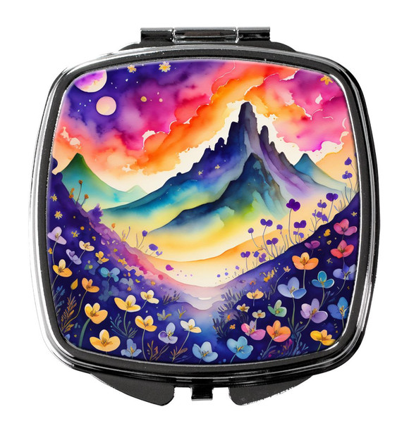 Colorful Violets Compact Decorative Travel Makeup Mirror DAC1998 product image at NuMercy