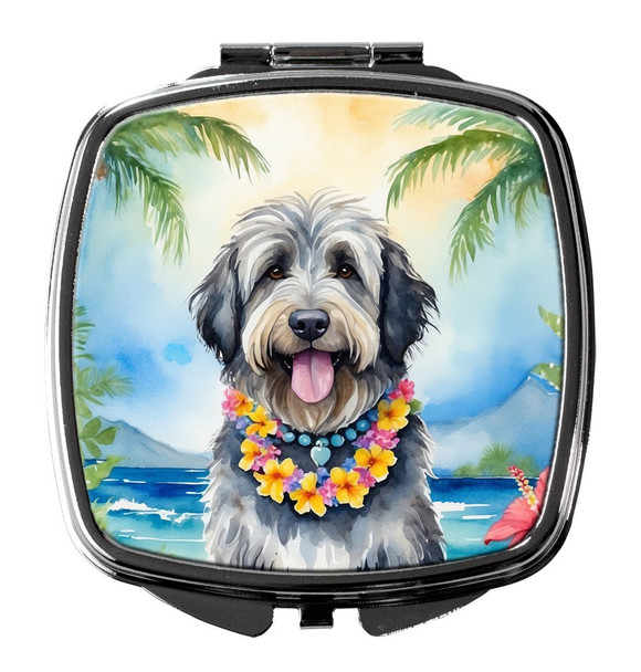 Bergamasco Sheepdog Luau Compact Decorative Travel Makeup Mirror product image at NuMercy