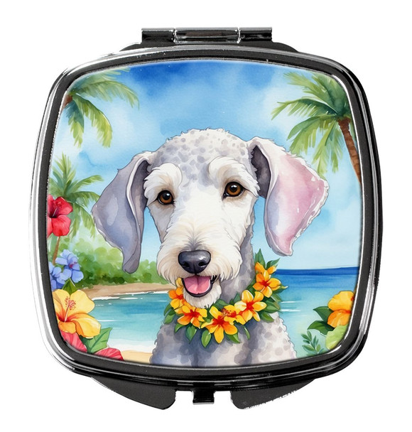 Bedlington Terrier Luau Compact Decorative Travel Makeup Mirror product image at NuMercy