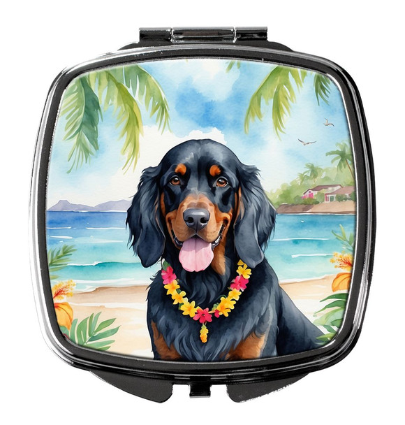Gordon Setter Luau Compact Decorative Travel Makeup Mirror product image at NuMercy