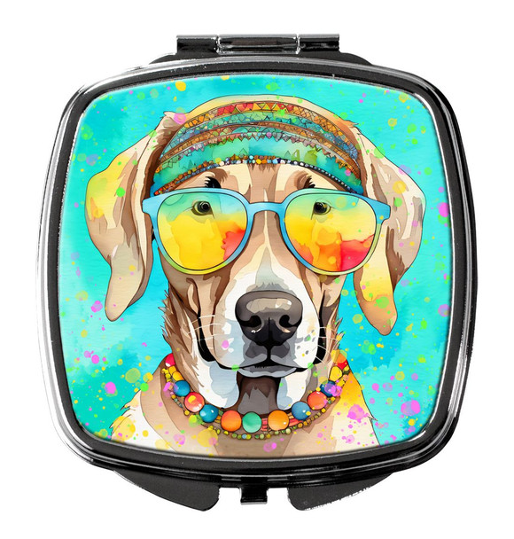 Weimaraner Hippie Dawg Compact Decorative Travel Makeup Mirror DAC2566 product image at NuMercy