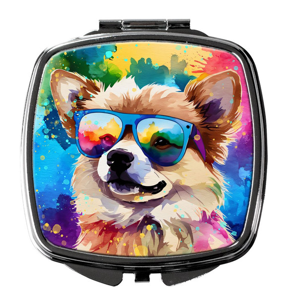 Pomeranian Hippie Dawg Compact Decorative Travel Makeup Mirror DAC2537 product image at NuMercy