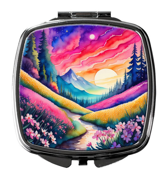 Colorful Phlox Compact Decorative Travel Makeup Mirror product image at NuMercy