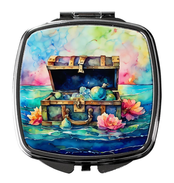 Treasure Chest Compact Decorative Travel Makeup Mirror DAC2836 product image at NuMercy