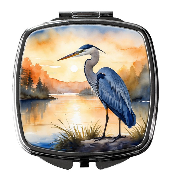 Blue Heron in the Golden Hour Compact Decorative Travel Makeup Mirror DAC7499 product image at NuMercy