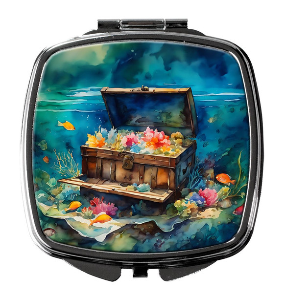 Treasure Chest Compact Decorative Travel Makeup Mirror DAC2838 product image at NuMercy