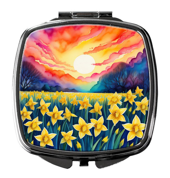 Colorful Daffodils Compact Decorative Travel Makeup Mirror DAC1946 product image at NuMercy