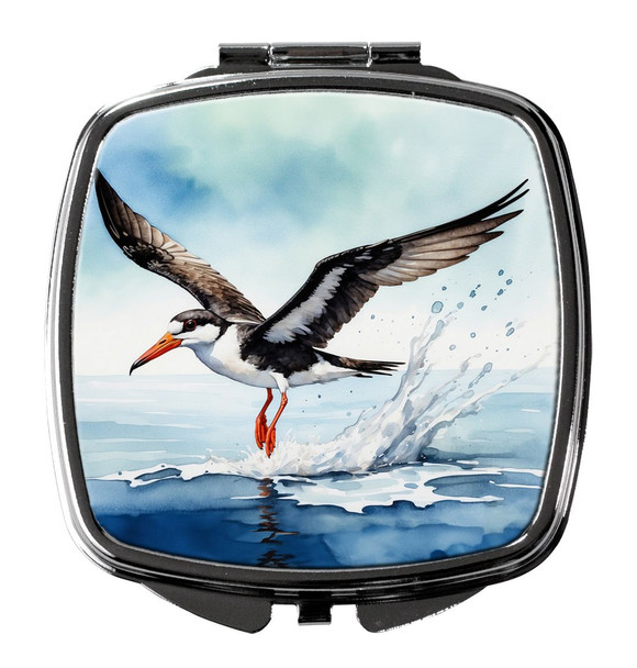 Black Skimmer Compact Decorative Travel Makeup Mirror product image at NuMercy