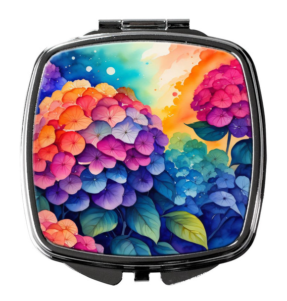 Colorful Hydrangeas Compact Decorative Travel Makeup Mirror DAC1965 product image at NuMercy