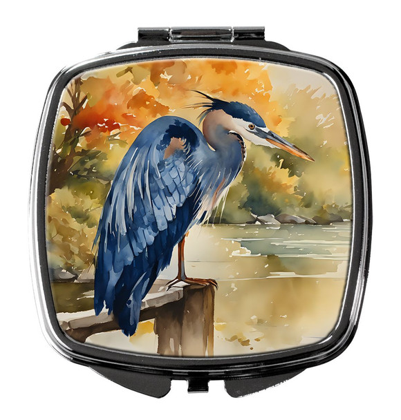 Blue Heron Compact Decorative Travel Makeup Mirror DAC2849 product image at NuMercy