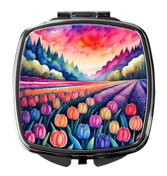 Colorful Hyacinths Compact Decorative Travel Makeup Mirror product image at NuMercy
