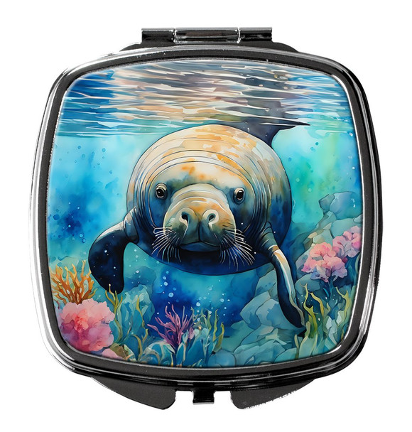 Manatee Compact Decorative Travel Makeup Mirror DAC2814 product image at NuMercy