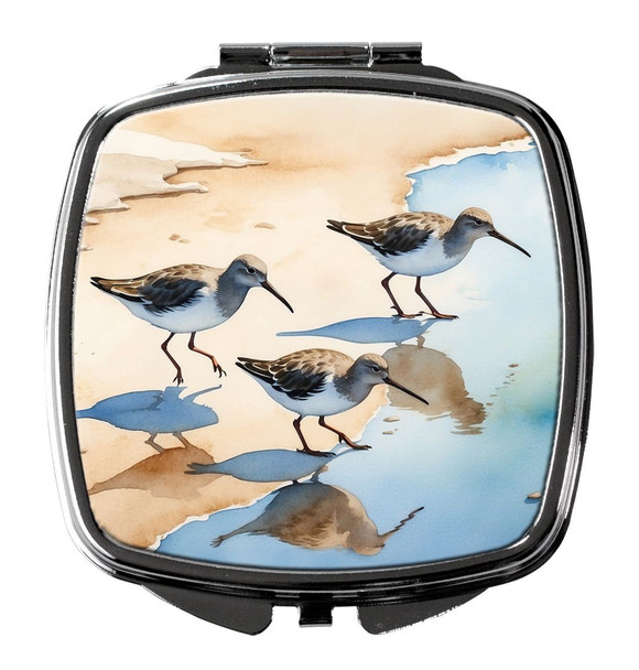 Sandpipers Compact Decorative Travel Makeup Mirror DAC7527 product image at NuMercy