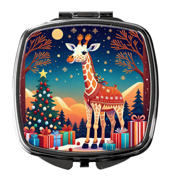 Giraffe Christmas Compact Decorative Travel Makeup Mirror DAC1181 product image at NuMercy