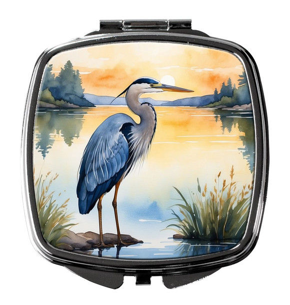 Blue Heron in the Golden Hour Compact Decorative Travel Makeup Mirror DAC7497 product image at NuMercy