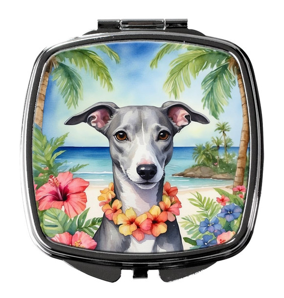 Whippet Luau Compact Decorative Travel Makeup Mirror DAC6537 product image at NuMercy