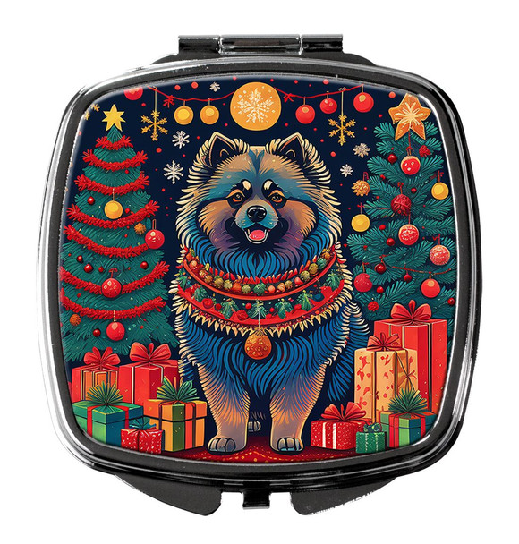 Keeshond Christmas Compact Decorative Travel Makeup Mirror product image at NuMercy