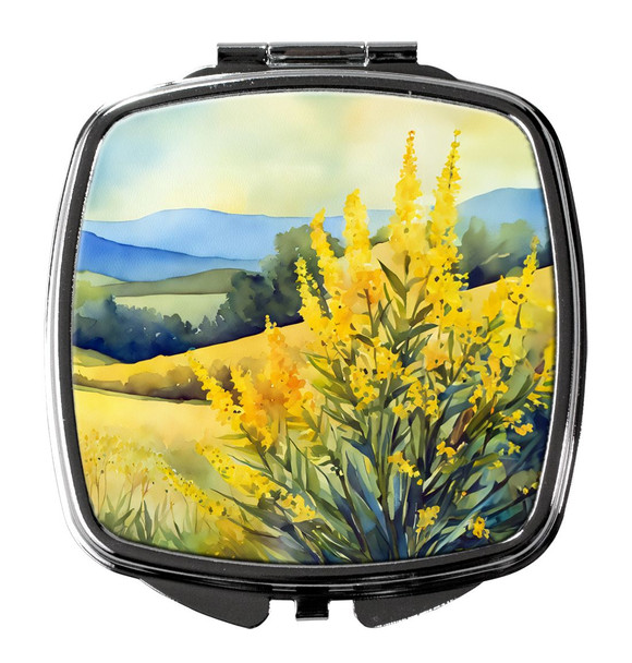 Kentucky Goldenrod in Watercolor Compact Decorative Travel Makeup Mirror DAC1656 product image at NuMercy