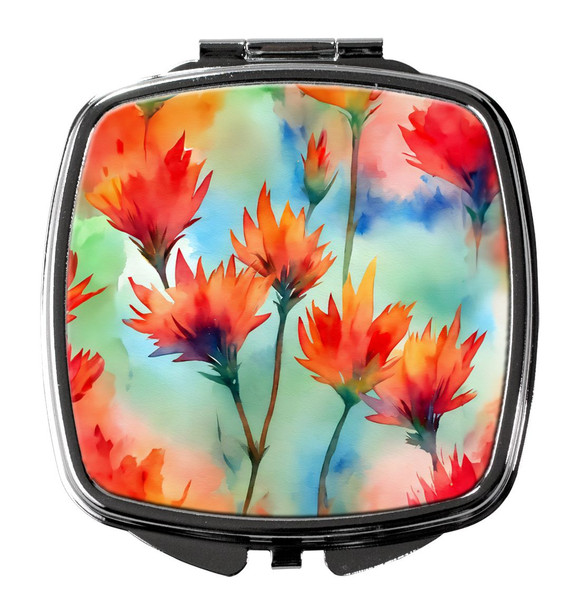 Wyoming Indian Paintbrush in Watercolor Compact Decorative Travel Makeup Mirror DAC1719 product image at NuMercy